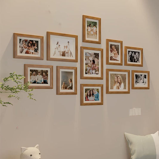 TIO's Boulevard Set of 11 Brown Photo Frames For Home Decoration Size 8x10-3 pcs, 6x8-8 pcs