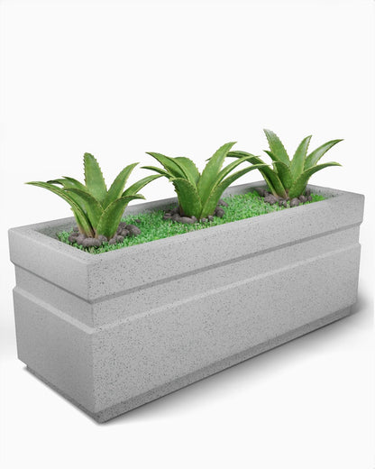 TIO's Rectangle Pots for Plants Highly Durable Polymers Lightweight Indoor Outdoor Flower Pot Gamla Tree Planter Container Planters for Living Room, Balcony Garden