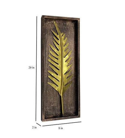 TIO's Golden Iron & MDF Wall Hanging Sculpture Home Decor (Size 8 x 20 inches) (Set of 4) - The Indie Odyssey