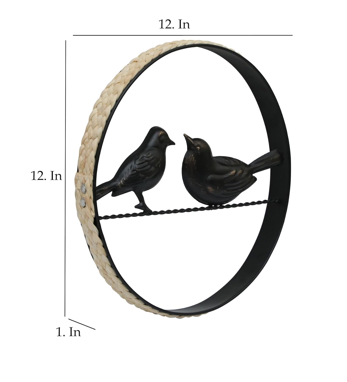 TIO's Exports Multicolour Iron Circle Bird Family Wall Decorative Hanging & Mounted Art Sculpture Home Decor (Size 12 x 12 inches) - The Indie Odyssey