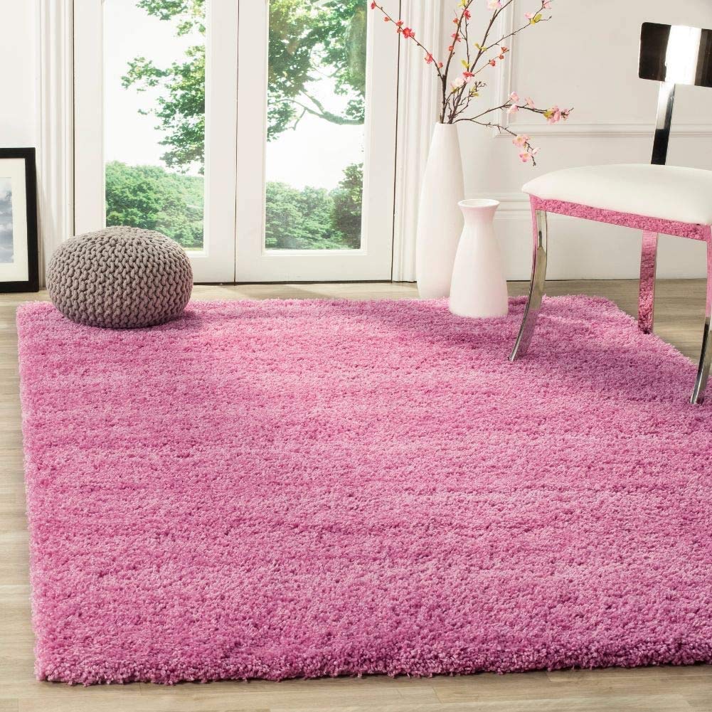 TIO's Soft Fluffy Shag Area Rugs for Living Room, Shaggy & Luxury Non-Slip | Baby Pink