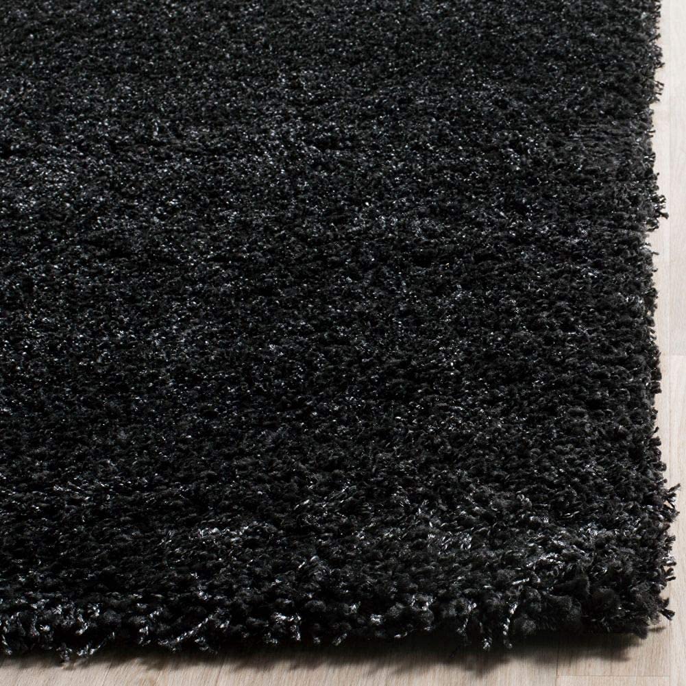 TIO's Soft Fluffy Shag Area Rugs for Living Room, Shaggy & Luxury Non-Slip | Black