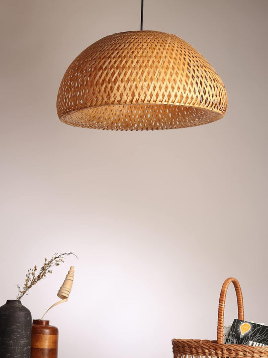 TIO's Bamboo Lamp shade | Bamboo Pendant Lamp | Boho Lamp Shade | Cane Lampshade | Rattan Lamp Shade | Bamboo Hanging Lamps