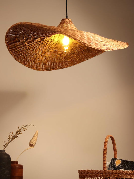 TIO's Bamboo Lampshade | Bamboo Pendant Lamp | Boho Lamps | Cane Lampshade | Rattan Lampshade | Bamboo Hanging Lamps