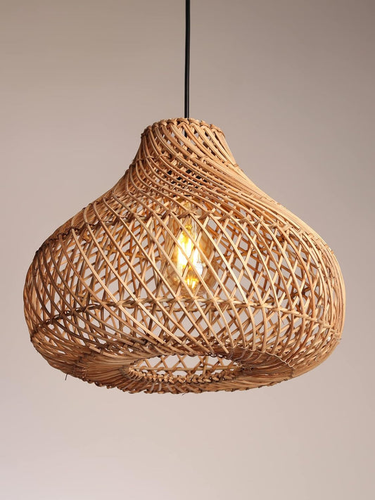 TIO's Bamboo Lampshades | Bamboo Pendant Lamp | Boho Lamp Shades | Cane Lampshade | Rattan Lamp Shade | Bamboo Hanging Lamps