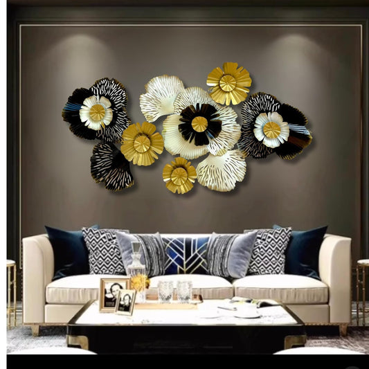 TIO's Wall Art Flower Metal Frame, Wall Hanging for Living Room, Bedroom, Dining Room Wall Sculpture for Home Decoration, Office, Hotel (Size 40x24 Inch) - The Indie Odyssey