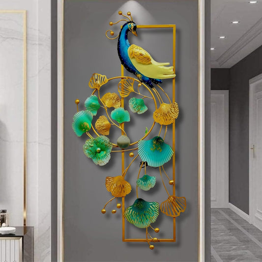 TIO's Wall Art Peacock Metal Frame with LED, Wall Sculpture for Living Room, Bedroom, Drawing Room, Office Wall Hanging for Home Decorative (Size 40x20 Inch) - The Indie Odyssey