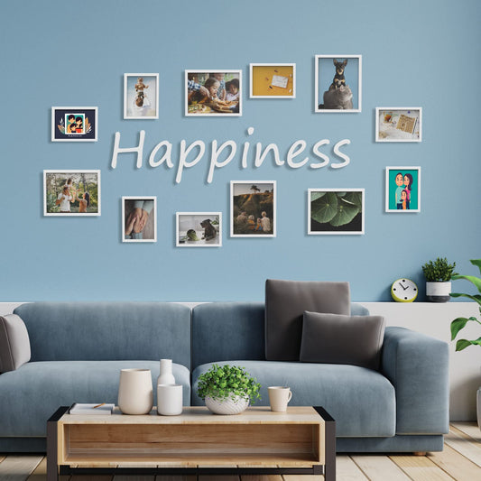 TIO's Photo Frame For Wall Set 3D Collage photo frames For Home Decoration, Wall Decor (Happiness)