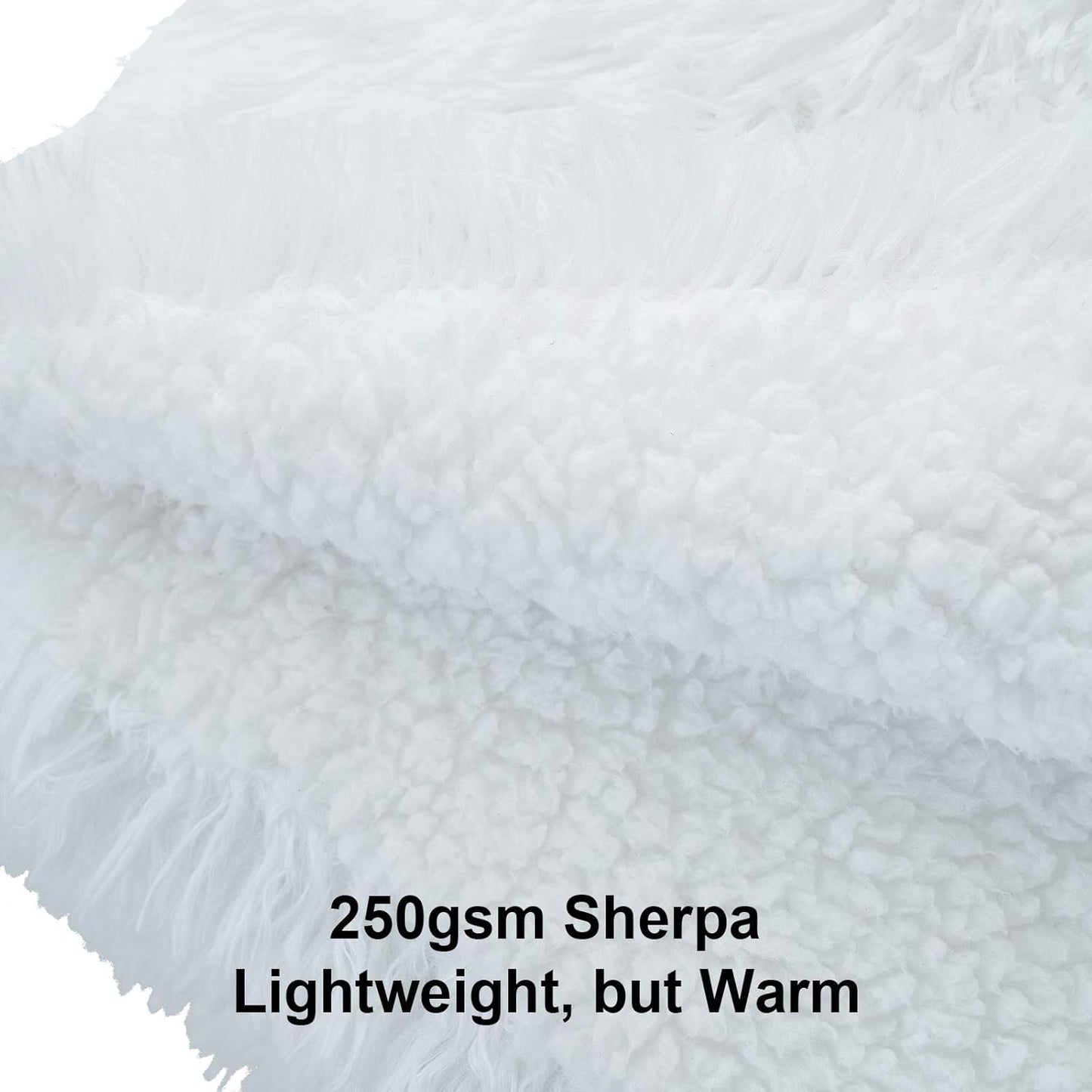 TIO's Super Soft Shaggy Faux Fur Blanket, Plush Fuzzy Bed Throw Decorative Washable Cozy Sherpa Fluffy Blankets for Couch Chair Sofa (White)