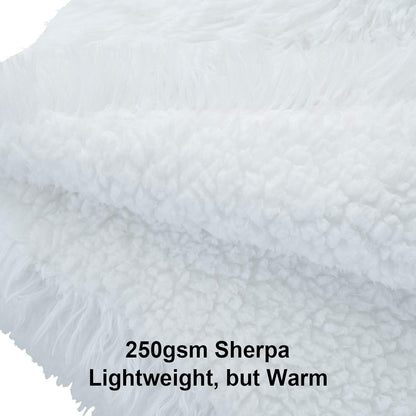 TIO's Super Soft Shaggy Faux Fur Blanket, Plush Fuzzy Bed Throw Decorative Washable Cozy Sherpa Fluffy Blankets for Couch Chair Sofa (White)