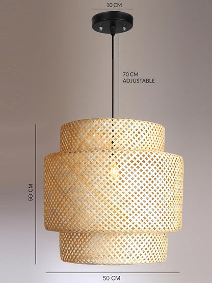 TIO's Bamboo Lamp shade | Bamboo Pendant Lamp | Boho Lamp Shade | Cane Lamp Shade | Rattan Lamp Shade | Wicker Lampshade