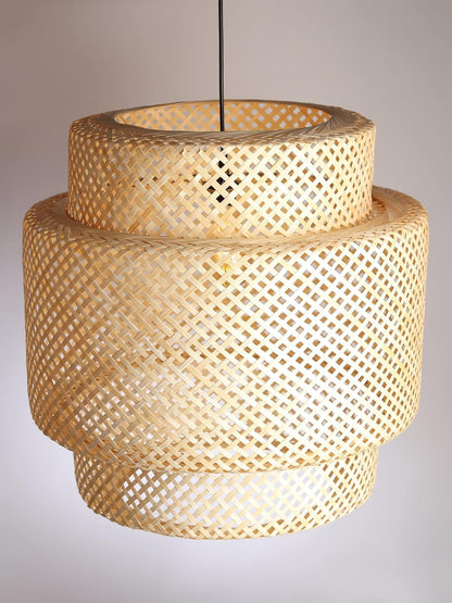 TIO's Bamboo Lamp shade | Bamboo Pendant Lamp | Boho Lamp Shade | Cane Lamp Shade | Rattan Lamp Shade | Wicker Lampshade