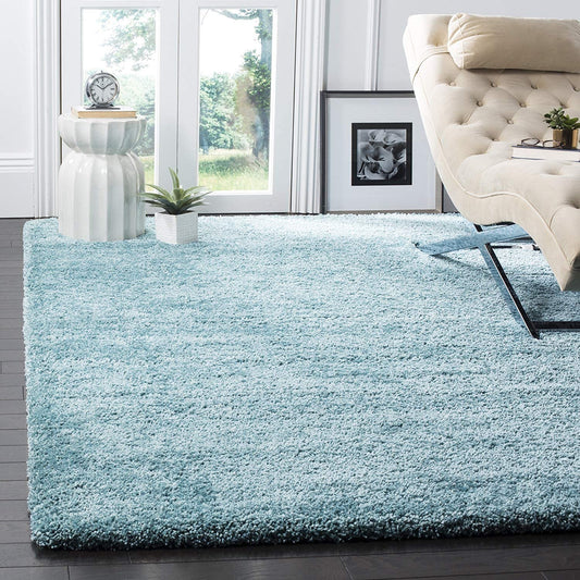 TIO's Soft Fluffy Shag Area Rugs for Living Room, Shaggy & Luxury Non-Slip | Sky Blue