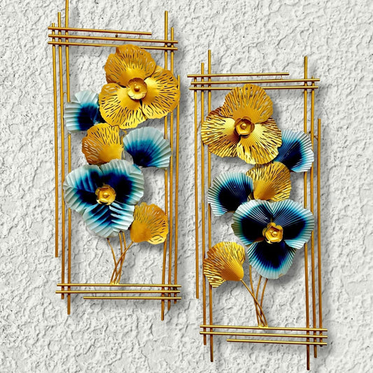 TIO's Wall Art Flower Metal Frame, Wall Sculpture for Living Room, Bedroom, Drawing Room, Office Wall Hanging for Home Decorative (Size 41x17 Inch) - The Indie Odyssey