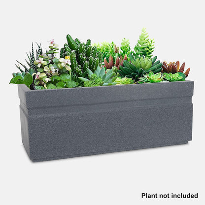 TIO's Rectangle Pots for Plants Highly Durable Polymers Lightweight Indoor Outdoor Flower Pot Gamla Tree Planter Container Planters for Living Room, Balcony Garden