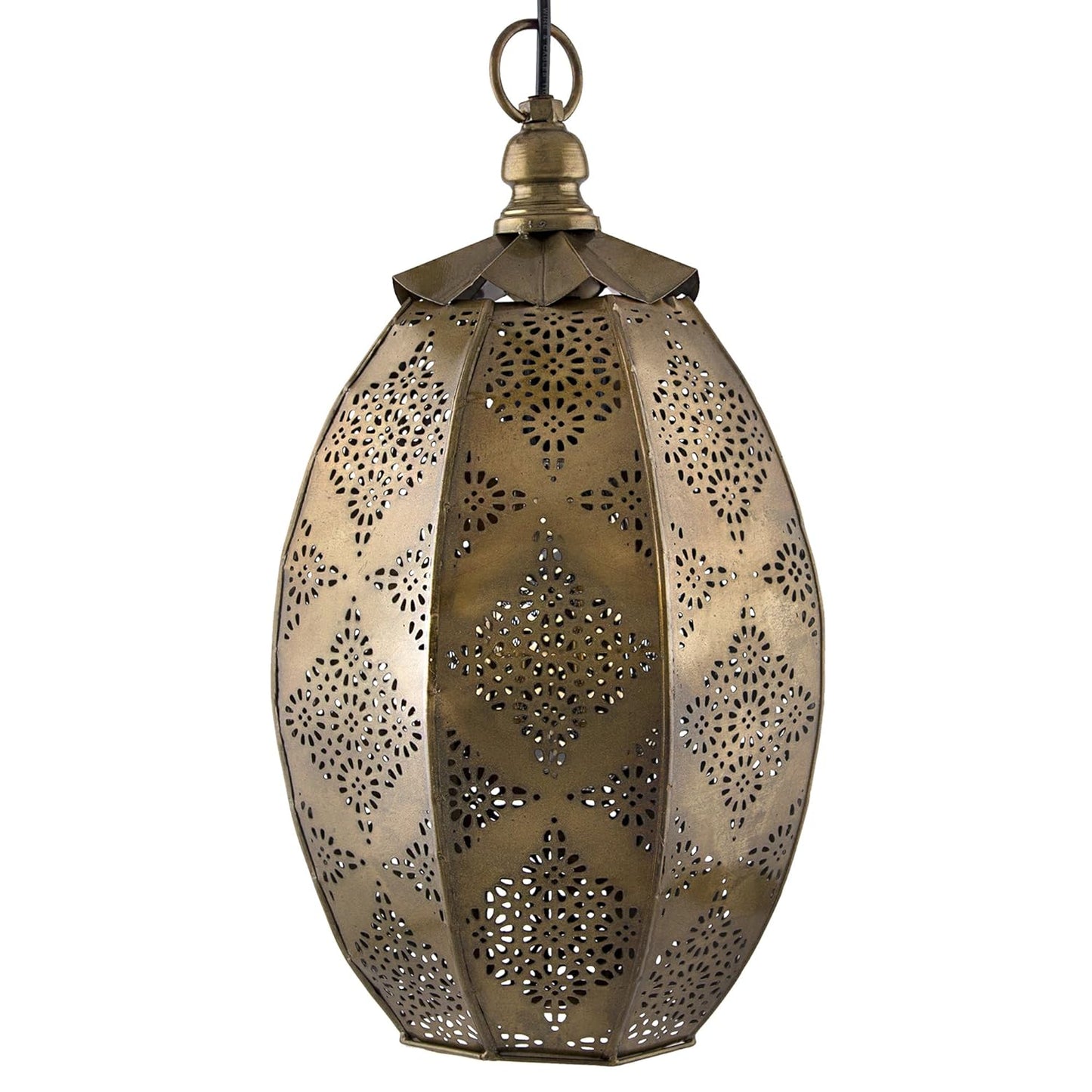 TIO's Moroccan, Hanging Pendant Light (Oval Gold) - The Indie Odyssey