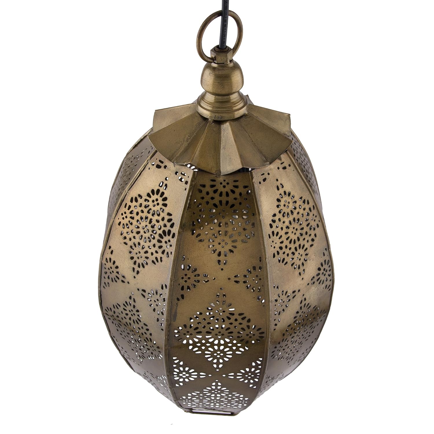 TIO's Moroccan, Hanging Pendant Light (Oval Gold) - The Indie Odyssey