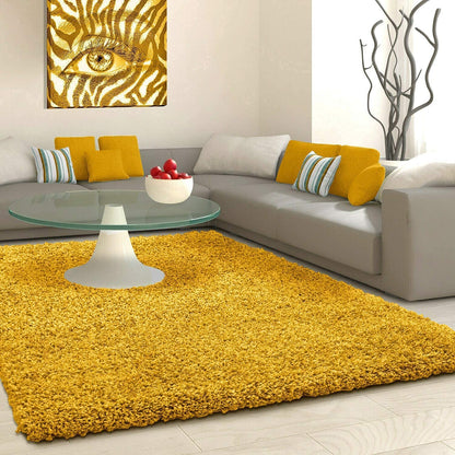 TIO's Soft Fluffy Shag Area Rugs for Living Room, Shaggy & Luxury Non-Slip | Mustard Yellow