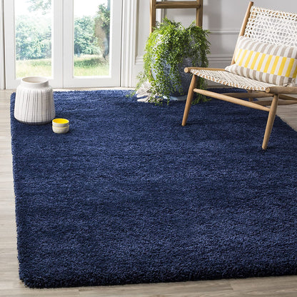 TIO's Soft Fluffy Shag Area Rugs for Living Room, Shaggy & Luxury Non-Slip | Dark Blue