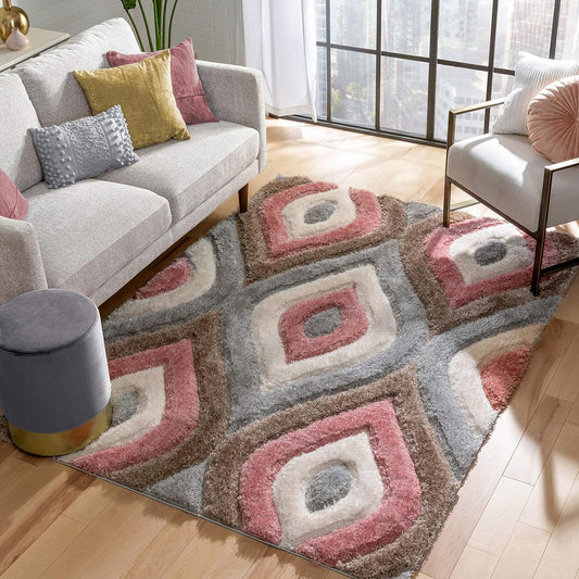 TIO's Soft Fluffy Shag Area Rugs, Non-Slip