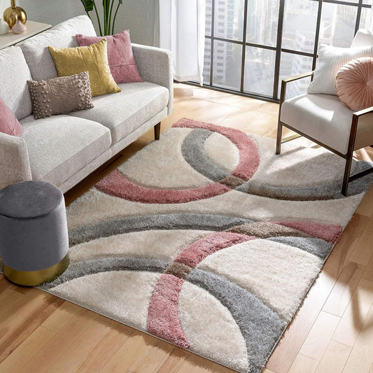 TIO's Soft Fluffy Shag Area Rugs, Non-Slip