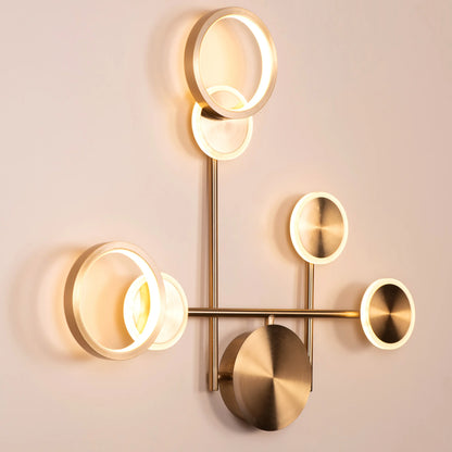 TIO's Run Escape (Large, Gold, Built-In LED) Wall Light