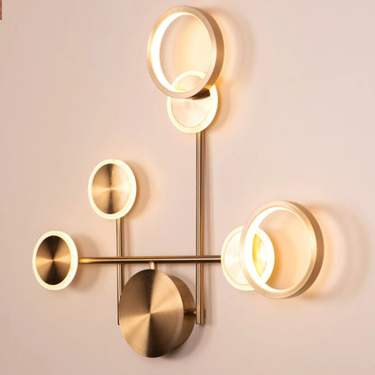 TIO's Run Escape (Large, Gold, Built-In LED) Wall Light