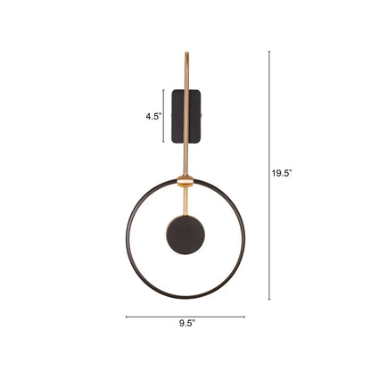 TIO's Curve (Black, Gold, Built-In LED) Wall Light