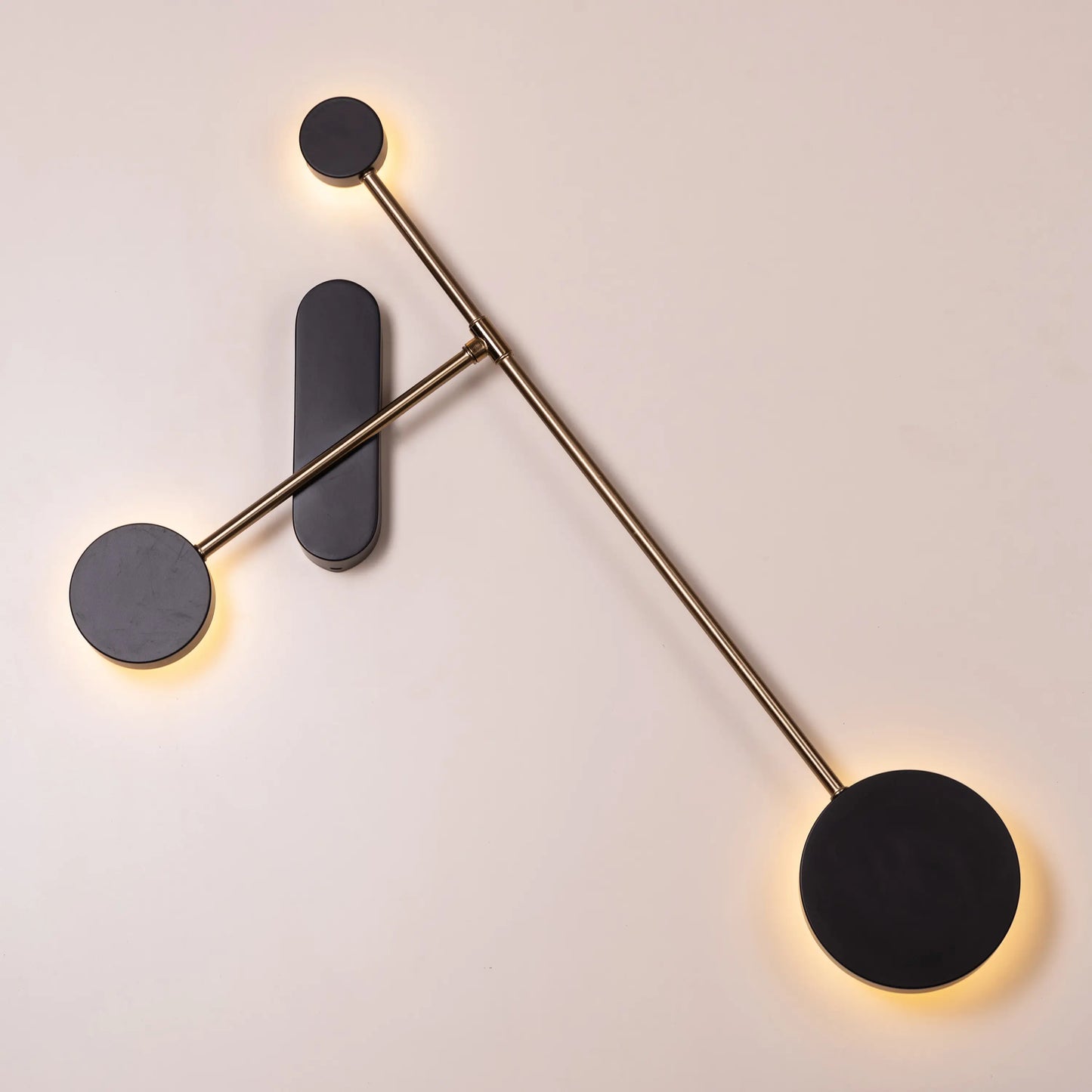 TIO's Touchdown (Gold, Built-In LED) Wall Light | Black and Gold finish