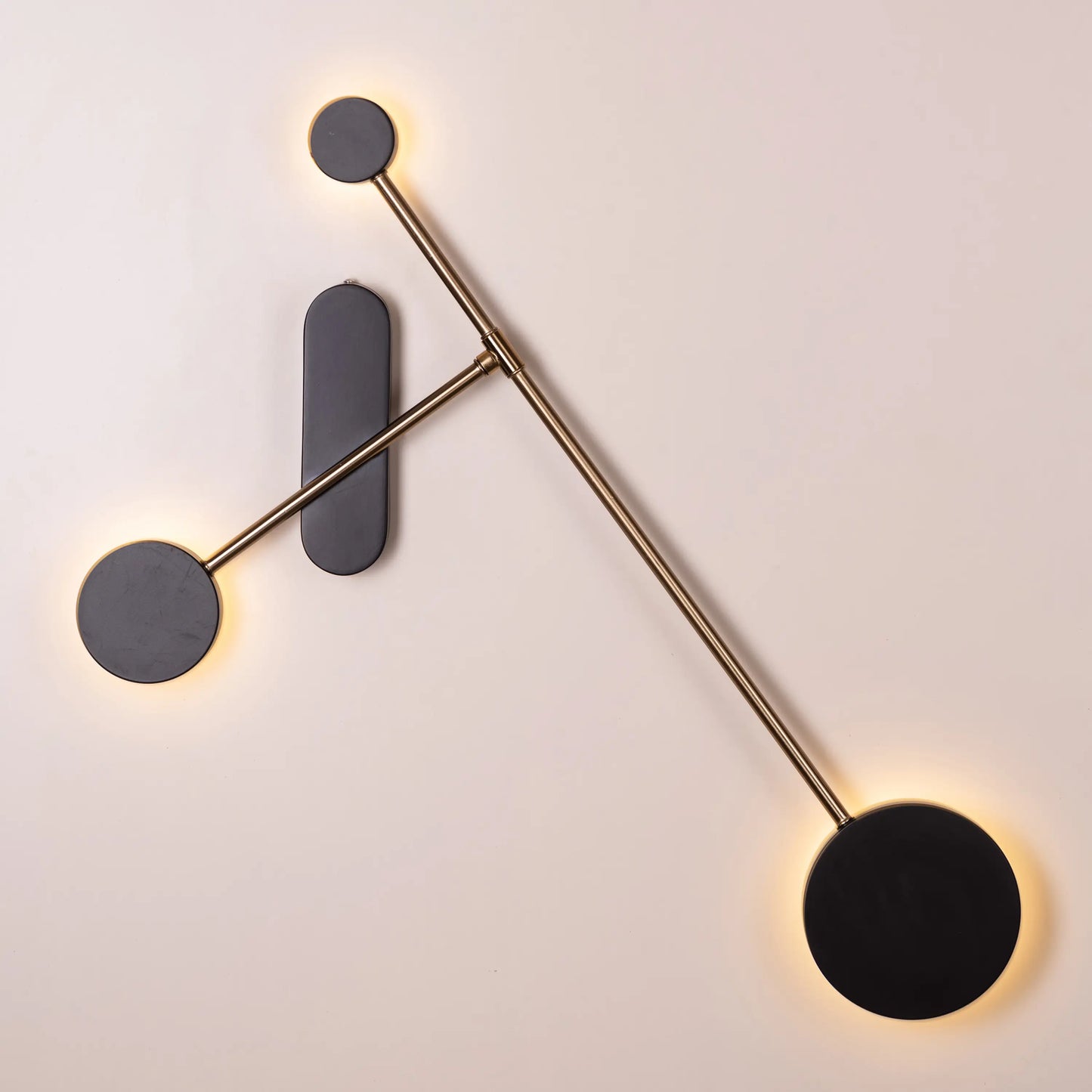 TIO's Touchdown (Gold, Built-In LED) Wall Light | Black and Gold finish