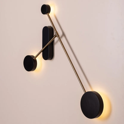 TIO's Touchdown (Gold, Built-In LED) Wall Light | Black and Gold finish